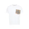 Burberry Check Pocket T-shirt In White
