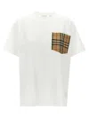 Burberry Women White Jersey Checked Twill-trimmed Cotton-jersey T-shirt Tee Shirt