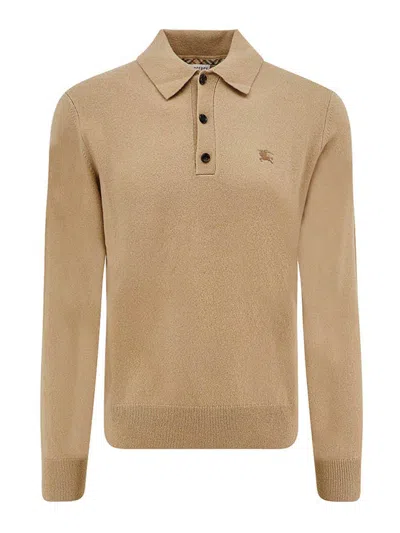 Burberry Carson Pole Shirt In Cashmere In Neutral