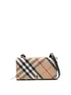 Burberry Beige Check Crossbody Bag In Beis