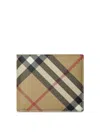 Burberry Vintage Check-pattern Bi-fold Wallet In Beige