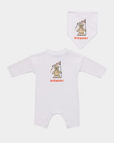 Burberry Kids' Casey Two-piece Gift Set In White