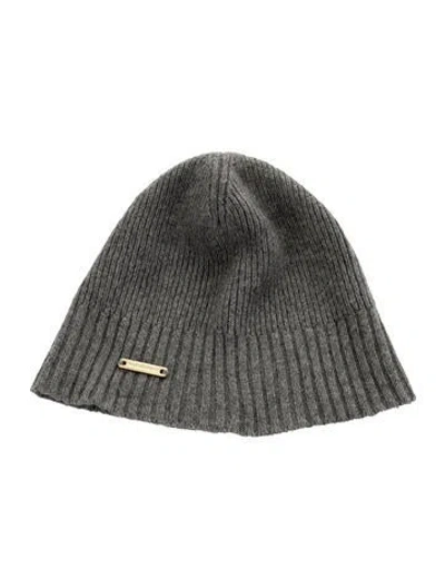Pre-owned Burberry Cashmere Beanie In Grey