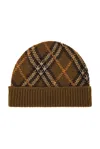 Burberry Womens Shrew Check-pattern Cashmere Beanie Hat In Shrew