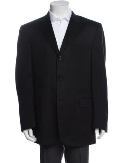 Pre-owned Burberry Cashmere Blazer In Blue