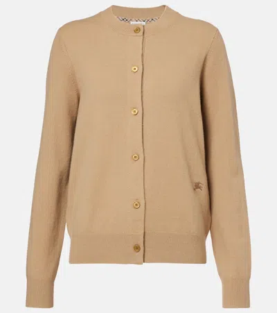 Burberry Cashmere-blend Cardigan In Neutral
