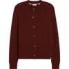 Burberry Cashmere Blend Cardigan In Red