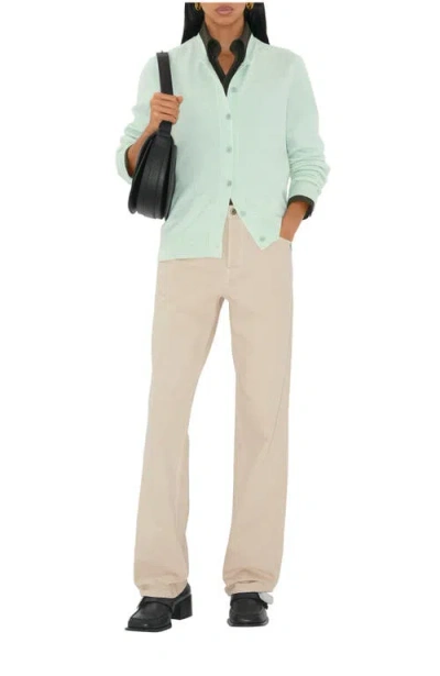 Burberry Cashmere Blend Cardigan In Green