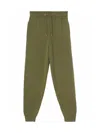 Burberry Monogram-motif Wool-cashmere Blend Jogging Pants In Green