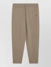 Burberry Cashmere Blend Jogging Trousers Ribbed Cuffs In Multi