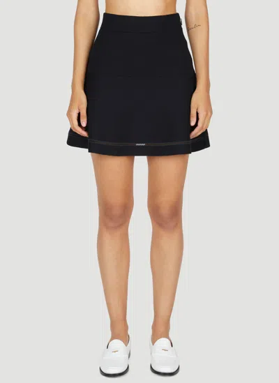 Burberry Cashmere Blend Mini Skirt In Black