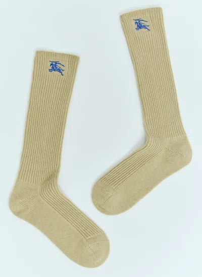 Burberry Cashmere-blend Socks In Beige