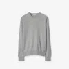 Shop Burberry Cashmere Blend Sweater In Gale
