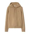 Burberry Cashmere-blend Zip-up Hoodie In Multi