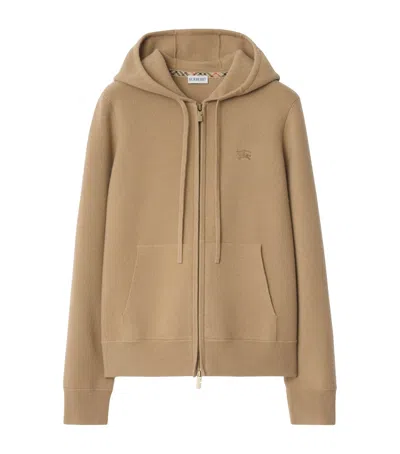 Burberry Cashmere-blend Zip-up Hoodie In Multi