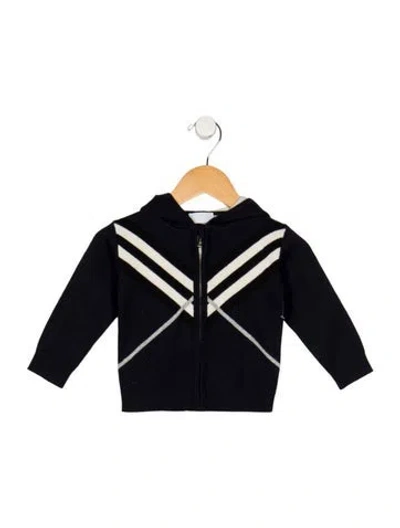 Pre-owned Burberry Babies' Cashmere Blue And Neutral Patterned Casual Jacket With Zip Closure