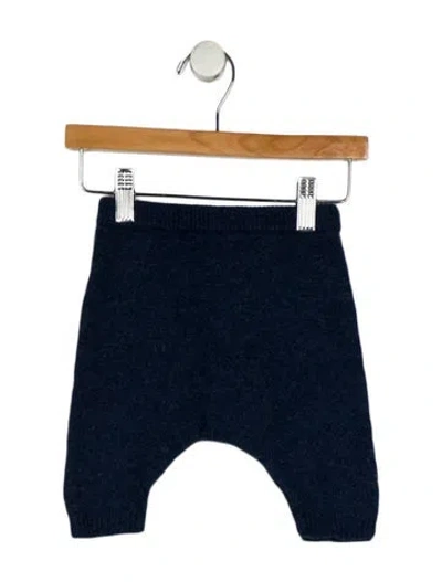 Pre-owned Burberry Babies' Cashmere Blue Bottoms With Elastic Waist