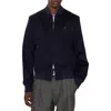 Burberry Cashmere Bomber Jacket In Blue