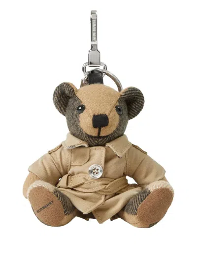 Burberry Cashmere  Keyring In Brown