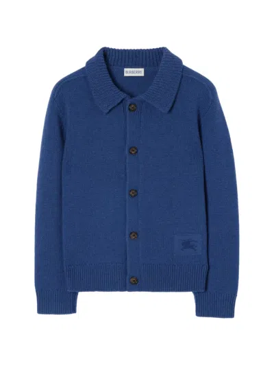 Burberry Kids' Cashmere Cardigan In Blue
