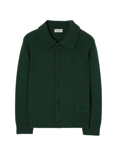 Burberry Kids' Cashmere Cardigan In Green