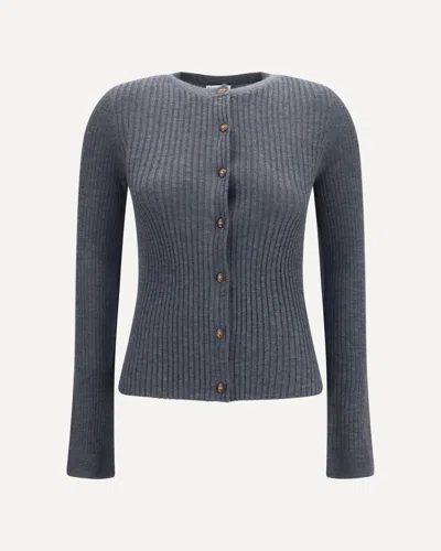 Burberry Cashmere Cardigan In Gray