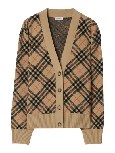 BURBERRY CASHMERE CHECK CARDIGAN