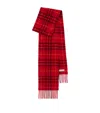 Burberry Narrow Check Cashmere Scarf In Multi