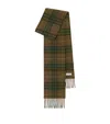 Burberry Narrow Check Cashmere Scarf In Neutrals