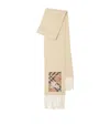 Burberry Cashmere Check Patch Scarf In Neutral