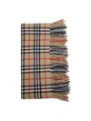 Burberry Cashmere Check Pattern Scarf In Neutrals