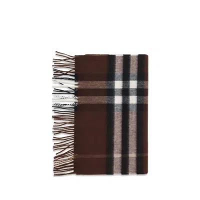 Burberry Women Cashmere Check Scarf In Brown