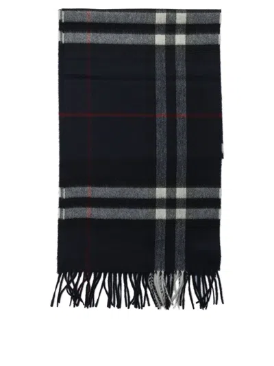 Burberry Cashmere Check Scarf Scarves Black