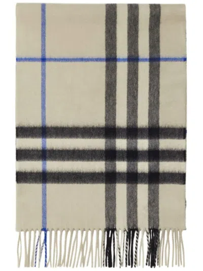 Burberry Cashmere Check Scarf Accessories In Green