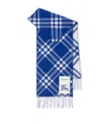 Burberry Cashmere Check Scarf In Blue