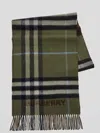 Burberry Cashmere Check Scarf In Brownshrub