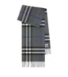 Burberry Cashmere Check Scarf In Gray