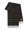 Burberry Cashmere Check Scarf In Grey