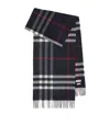 Burberry Cashmere Check Scarf In Navy