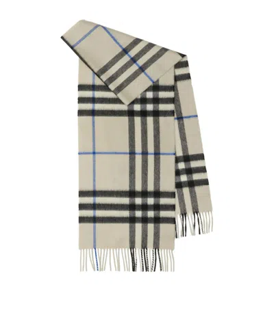 Burberry Cashmere Check Scarf In Black