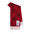 Burberry Check Cashmere Scarf In Red