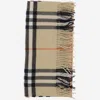 Burberry Cashmere Check Scarf In Brown