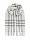 Burberry Cashmere Check Scarf Scarves And Foulards Grey In Gray
