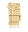 Burberry Cashmere Check Scarf In Neutral