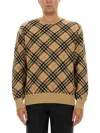 Burberry Cashmere Crewneck Sweater In Beige