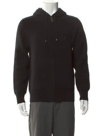 Pre-owned Burberry Cashmere Crew Neck Hoodie In Black