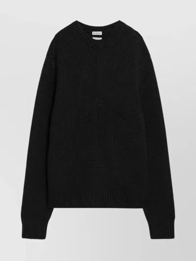 Burberry Cashmere Crew Neck Sweater In Black
