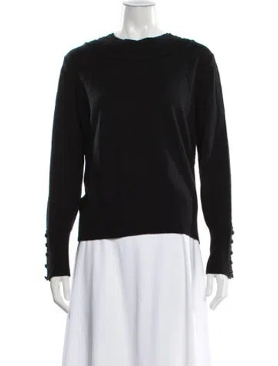 Pre-owned Burberry Cashmere Crew Neck Sweater In Black