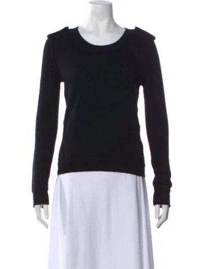 Pre-owned Burberry Cashmere Crew Neck Sweater In Black