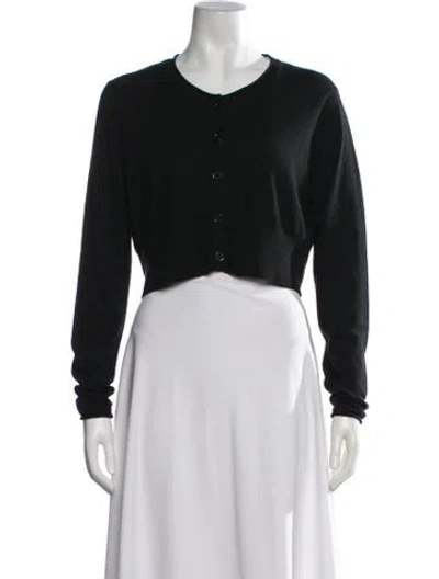 Pre-owned Burberry Cashmere Crew Neck Sweater In Black
